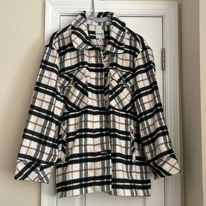 NWT Shacket plaid brown and black